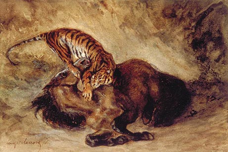 Wild Horse Felled by a Tiger