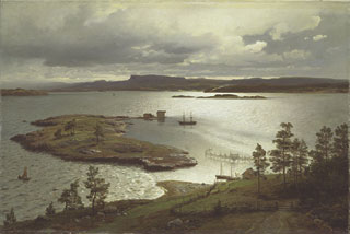 The Fjord at Sandviken, Hans Gude, 1879