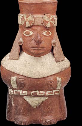 Moche, Peru, Effigy Vessel, 5th-6th century, ceramic, pigment, The Ethel Morrison Van Derlip Fund