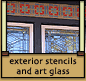 Features of Prairie School Architecture: Exterior ornament: stencils and art glass