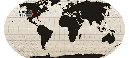 Euro-American World Map