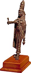 Statuette of Isis, Egypt, 1st century A.D., Bronze, 9 inches high, The Morse Foundation 68.9.5